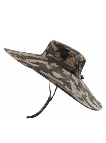 Картинка шляпа Skully Wear extra wide Brim khaki camo - 14