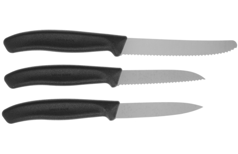 Набор ножей Victorinox для очистки овощей Swiss Classic, 3 предмета, чёрный (6.7113.3)
