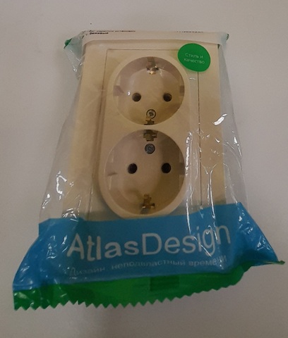 Розетка с заземлением ATLAS DESIGN ATN000224