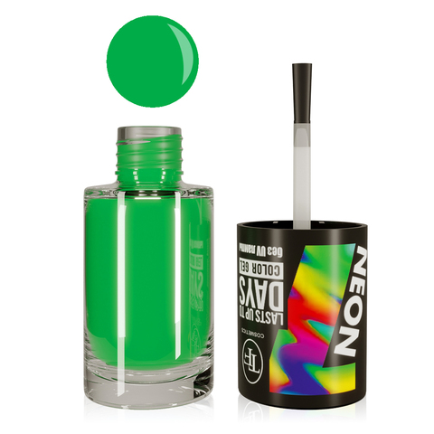 TF Лак для ногтей COLOR GEL  тон 318/ NEON/ Green Splash/насыщенный зеленый яркий 8мл