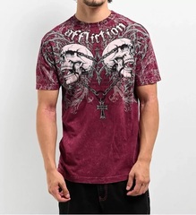 Футболка Affliction COLLAPSE BURGUNDY