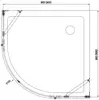 Aquanet 185418 Компл.1 - NWD2242 Beta 900x900x2000 шторка полукруг распашные двери стекло прозрачное хром (R480) (185418)