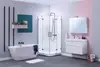 Aquanet 185420 Компл.2 - NWD1242 Beta 900x900x2000 шторка Cube распашные двери стекло прозрачное хром (185420)
