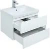 Aquanet 259005 Тумба с раковиной Беркли 50 белый глянец/дуб рошелье (259005)