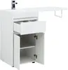 Aquanet 239211 Тумба c раковиной Токио 120 L напольная 1 ящик 2 фасада цвет белый глянец (239211)
