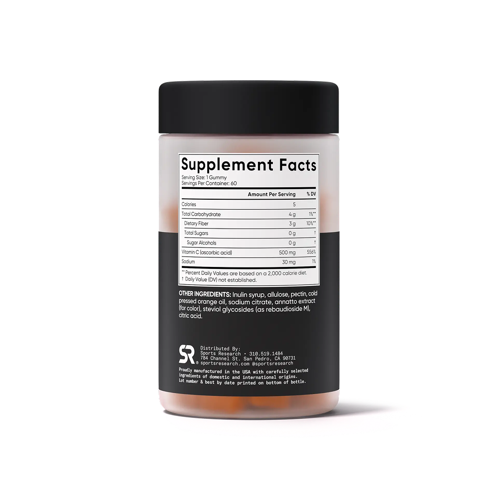 Витамин C 250 мг, Vitamin C 250 mg, Sports Research, 60 жевательных конфет 2