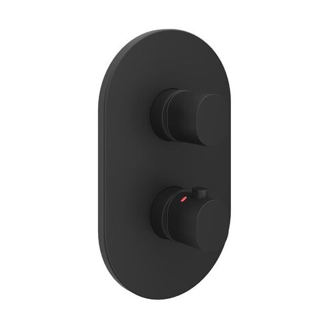 Ravak X070467 Смеситель скрытого монтажа CR II 063.20BL.O2 ЧЕРНЫЙ (2 вывода) + нужен RB 071.50 (X070074)