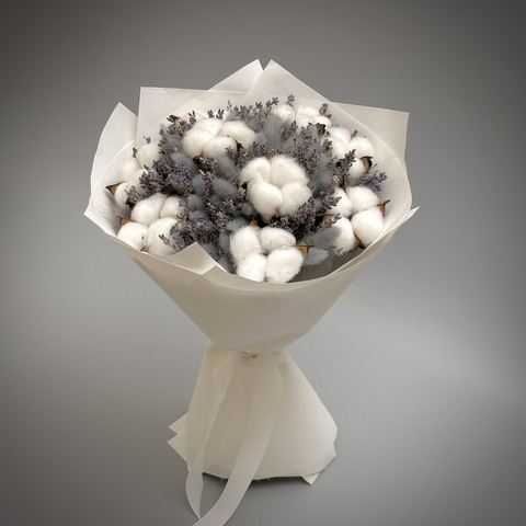 «Подснежник» - букет из сухоцветов