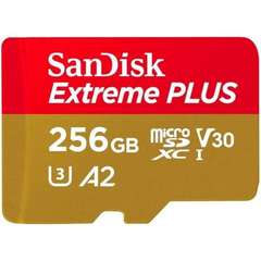 Карта памяти microSDXC 256GB SanDisk Class 10 UHS-I A2 C10 V30 U3 Extreme Plus