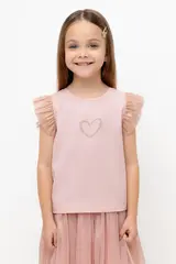 фуфайка  для девочки  К 302637/розовый жемчуг