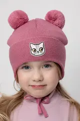 шапка  для девочки  КВ 20298/ш/брусника