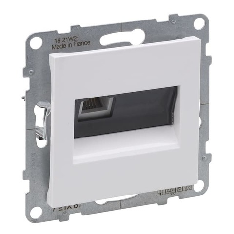 Розетка телефонная RJ11. Цвет Белый. Legrand серия SUNO. 721161