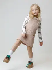 сарафан  для девочки  КР 5712/бежевый 1305 к609