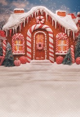 Пряничный домик №3 - фон неопреновый