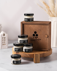 Подарочный набор ароматических свечей (5 штук) в деревянной шкатулке