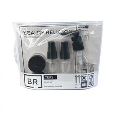 [BEAUTY RELIGION] Набор флаконов для косметических средств ЧЁРНЫЙ Travel kit (black), 5 шт*1 уп