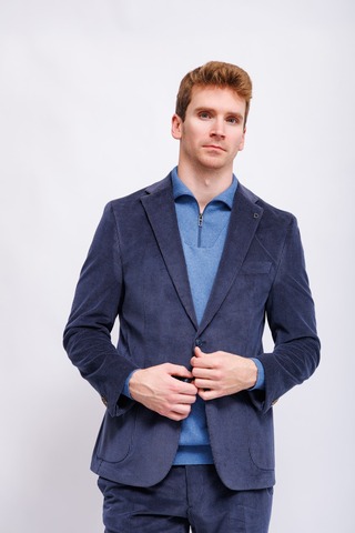 DIGEL Пиджак вельветовый с накладными карманами из хлопка с эластаном