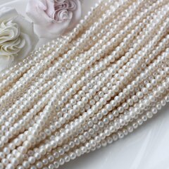 Жемчуг натуральный речной, приплюснутый, 4,8-5,5 мм, 1 нить, Ж005