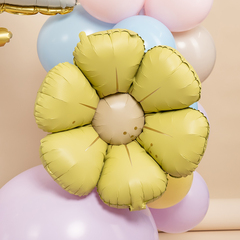К Фигура, Цветок, Ромашка (надув воздухом), Желтый, Сатин, 25''/64 см, 1 шт.