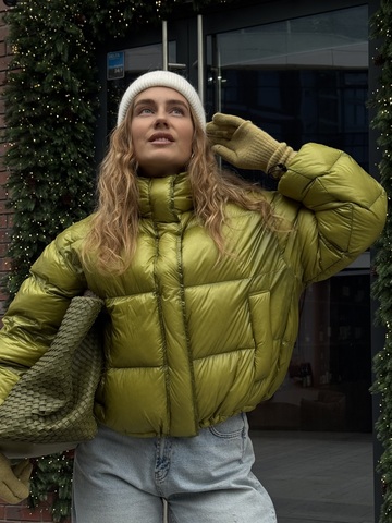 Пуховик Лак зеленое яблоко