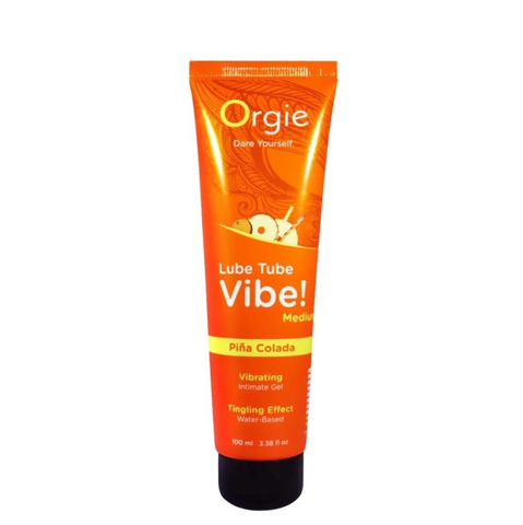 Гель-лубрикант с эффектом вибрации Lube Tube Vibe Medium Pina Colada - 100 мл.