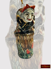 Елочная игрушка Баба Яга мухомор VIP