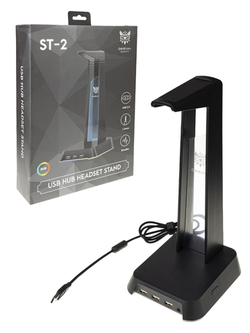 Подставка для наушников с RGB подсветкой и USB выходами