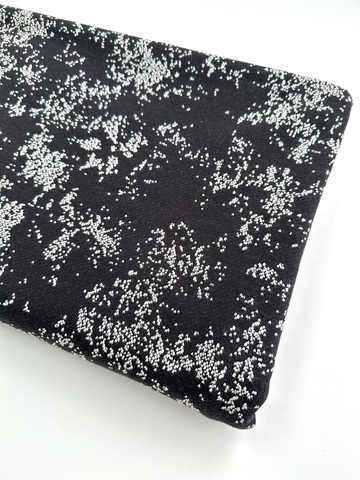 Трикотаж жаккардовый, футер 3-х ниточный, Графит