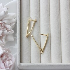 Швензы удлинённые 30*2 мм с английским замком, позолота, Ш121