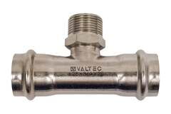 Тройник Valtec с нар.р. нерж. сталь 28х3/4