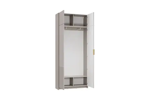 Шкаф 2-х створчатый Пандора ШК-01 с антресолью кашемир / айриш