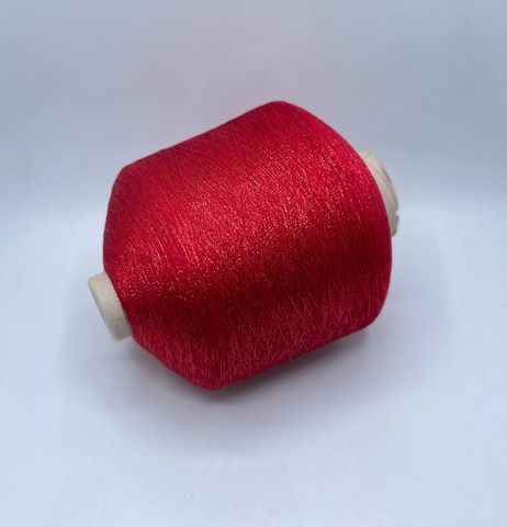 Torcitura di domaso , Bach, 3400м. 70% вискоза , 15% полиэстер 15%Металлик, Красный(67), 37356