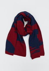 Шерстяной шарф ARGYMAQ BURGUNDY BLUE