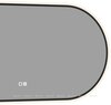 Aquanet 367657 Зеркало Контур овал 600х1200 LED ТХ, антипар, цв. черный (367657)