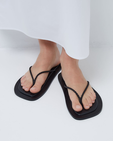 Вьетнамки из натуральной кожи черный