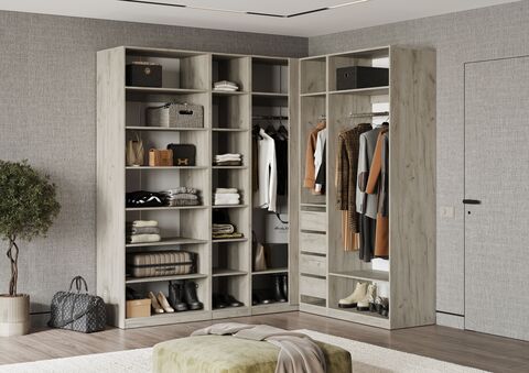 Ларго Вариант №3 (без фасадов) (Дуб Крафт серый)