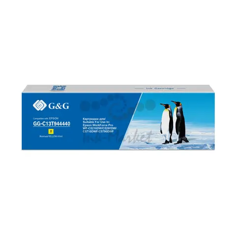 Картридж струйный G&G GG-C13T944440 желтый (45мл) для Epson WorkForce Pro WF-C5290DW/WF-C5790DWF