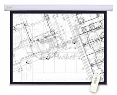 Экран Cactus 180x180см Motoscreen CS-PSM-180x180 1:1 настенно-потолочный рулонный (моторизованный привод)