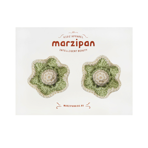 Заколочки Marzipan Light Green Flower