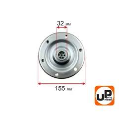 Фланец гидроаккумулятора UNITED PARTS диаметр 155мм, резьба внешняя 1