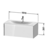 Duravit XViu Тумба подвесная 610x800x480мм, для раковины #234410, 1 ящик, цвет: белый глянцевый/champagne matt XV40350B122