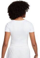 Женская теннисная футболка Nike One Fitted Dir-Fit Short Sleeve Top - white/black