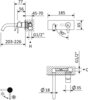 Cezares LEAF-BLI1-L-MM Смеситель для раковины встраиваемый, однорычажный, излив и ручка на единой площадке, длина излива 23 см, исполнение Morning Mist