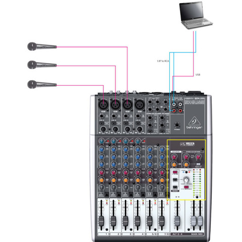 Behringer X1204USB - Микшер,4 моно, 2 стерео,2 AUX-шины, процессор эффектов, интегрированный USB