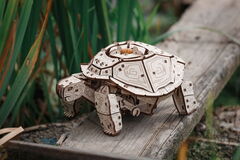 Механическая Черепаха от Eco Wood Art (EWA) - Деревянный конструктор, сборная модель, 3D пазл