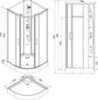 Aquanet 263868 Passion R 2.0, Душ. кабина 1/4 круга, 900x900, зеркало, прозр/хром. Набор (263868)
