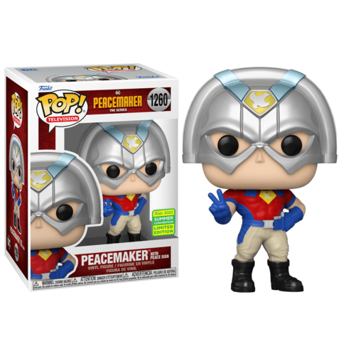 Фигурка Funko POP! DC. Peacemaker: Peacemaker with Peace Sign (Funkon 2022 Exc) (1260)