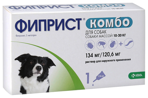 Фиприст Комбо капли на холку для собак массой 10-20 кг 1 пипетка