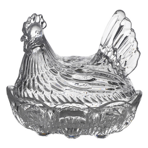 Блюдо на 10 яиц с крышкой 3D Decor de table, стекло