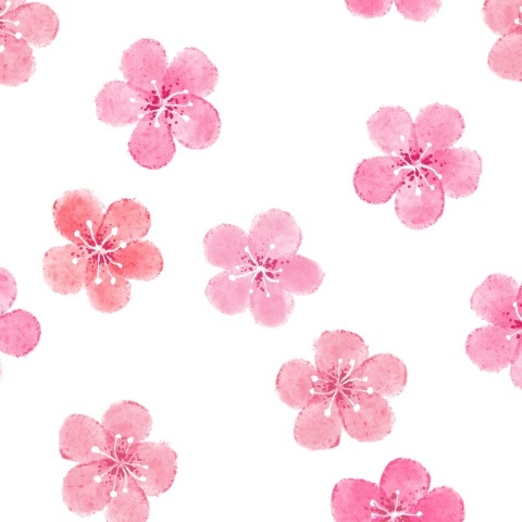 Штапель Charge-принт Цветы Сакуры 3 расцветки
